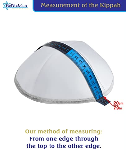 Image of Pack of 10 or 30-Pcs - Hq 19 /20CM Satin Kippah for Men & Boys, Yamaka Hat Designed in Israel - Kippot Bulk