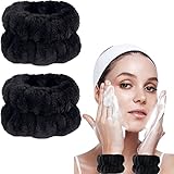 Taocar 2pcs Wrist Towels for Washing Face,Face Washing Wristbands, Flannel Wrist Wash Towel Band, Absorbent Wrist Bands for Washing Face, Stretchy Wrist Spa Washband, Wrist Wash Bands for Women, Men