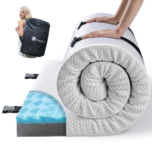 KingChii-CertiPUR-US-Memory-Foam-Camping-Mattress-Portable-Roll-Up-Travel-Car-Camping-Mattress-Sleeping-Pad-Floor-Mattress-Cot-Mattress-Guest-Bed-for-Sleepover