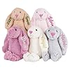 Custom easter bunny custom bunny stuffed animals with childs name handmade personalized plush rabbit toy for girls boys kids  urban country home decor
