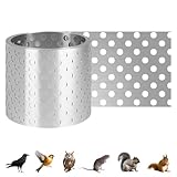 Trendecor Aluminium Traufgitter, 7 m x 78 mm Lochblech Aluminium Lüftungsgitter Insektenschutzgitter für Verhindern dass Vögel Insekten und Blätter ins Dach gelangen