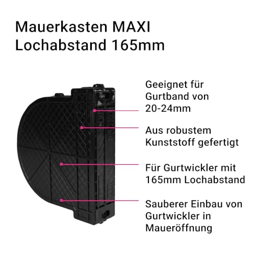 Mauerkasten für Gurtwickler 16,5cm MAXI-Gurtband 20-24mm ✪ - 4