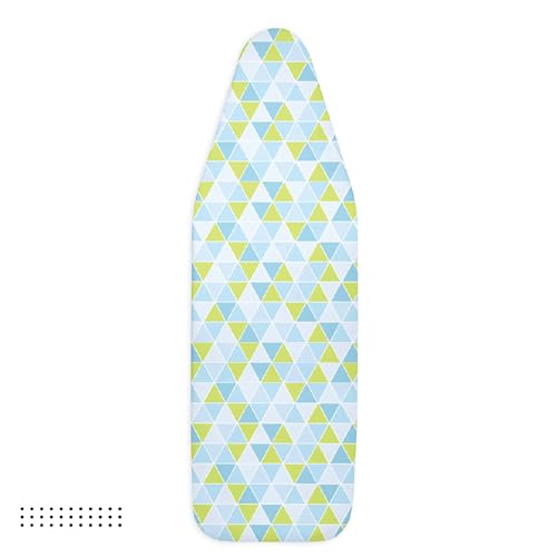 Encasa XO Ironing Board Covers (125x46 cm) Elastic Tightening with Thick 4 mm Felt Padding, Easy Fit, Scorch Resistant, Printed- Triangles Aqua - Image 5