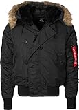 alpha industries explorer parka damen Aus Flight Nylon Alpha Industries Herren Winterjacke N2B schwarz M