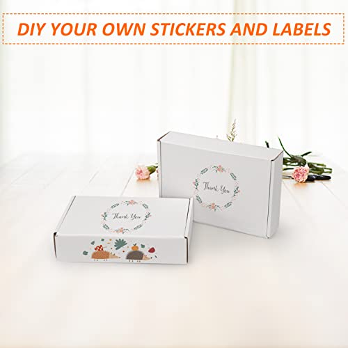 Image of HORLIMER 9x6x2 inches Shipping Boxes Set of 25, White Corrugated Cardboard Box Literature Mailer