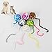 Giochi Gatto Interattivo Palla Giocattolo per Cucciolo Cane, Palline Gioco per Gatti, Morbide Gatto Peluche Palla con Sonaglio, Giocattoli per Gattino con Coda di Filato, 6 Pezzi