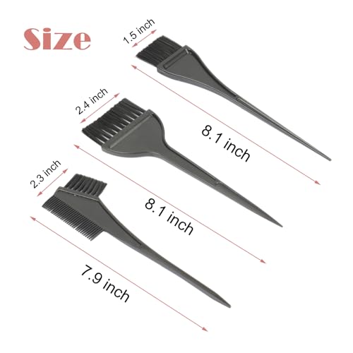 JFFX 4 Pcs Hair Dye Color Brush and Bowl Set, Includes Mixing Bowl, Tint Comb and Brushes, Professional Salon Highlighting Tools for Hair Dyeing