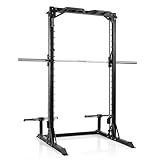 HAMMER Multipresse MA50 – Kraftstation für Zuhause mit geführter Hantelstange, Multigrip-Klimmzugstange & Safety-Bars, 4 Scheibenhalter, platzsparend & robust, bis 130 kg