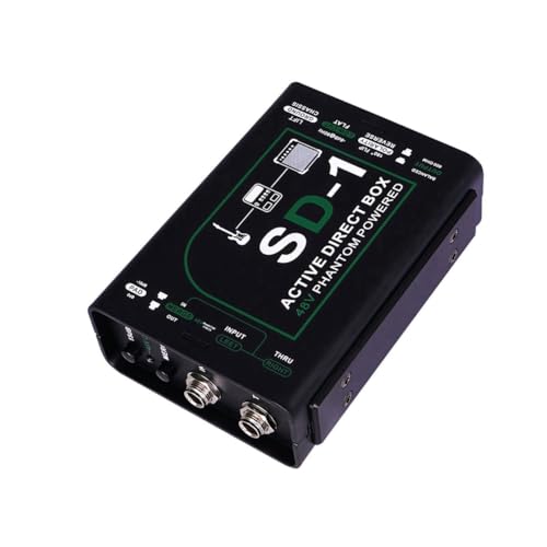laeosith SD-1 Profeional Guitar Active DI Box Mono Instrument Direct Box Studio And Stage用ギターアクティブDIボックス、サウンドエンハンスメントデュアルディレクトボッ