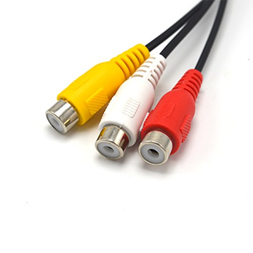 Cable RCA audio video con conectores macho hembra para extender señal SAT 4
