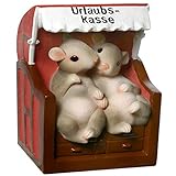 Kremers Schatzkiste 84868 Spardose Strandkorb mit Mäusen Sparschwein Urlaub Deko Figur Sparen