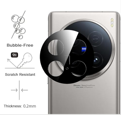 Image of Xmon Back Camera Lens Protector for Vivo X100 5G (1 Pack) Premium Camera Glass Protector Guard, Anti-Scratch, Ultra-Clear, Easy Installation