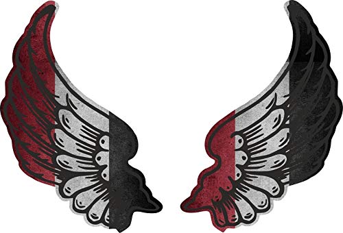 Akachafactory Autocollant Sticker Ailes Biker Motard Drapeau Pays YEM Yemen