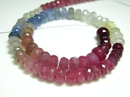 Sapphire Faceted Rondelles AA d'exception pour création de joaillerie fine
