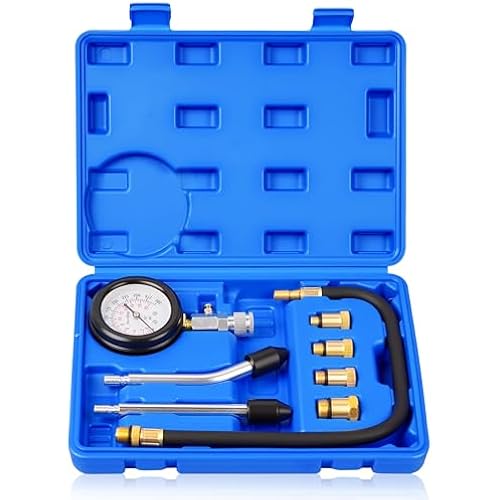 DAYUAN Professional Petrol Engine Compression Tester Kit Set, Blue Case