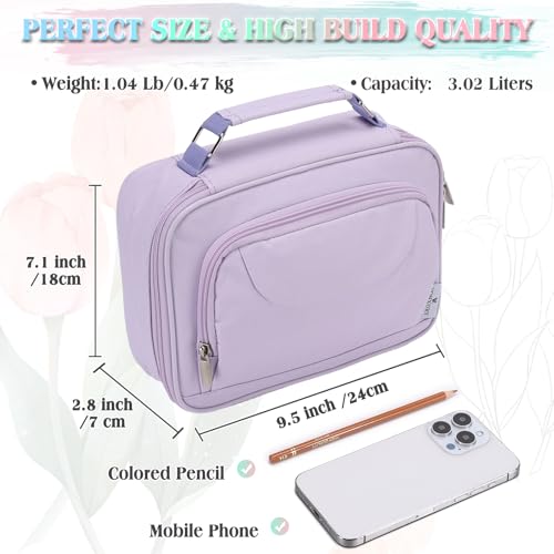 Image of VX VONXURY Large Pencil Case, 54-Slot Colored Pen Pouch 2 Removable Sleeves | Cute Zipper Pencil Bag Organizer, Top Handle, Front Zip Pocket, Durable Fabric for Art Supplies Markers School Travel College