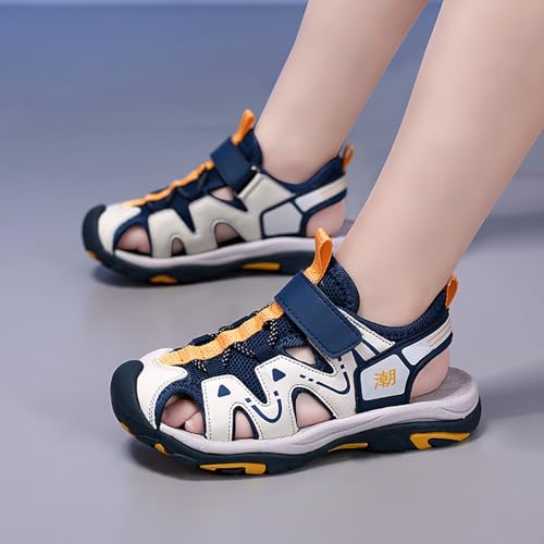 IWIHMIV Kids Sandals Boys Girls Summer Outdoor Non Slip Athletic Sandals Closed Toe Sport Lightweight Beach Shoes4