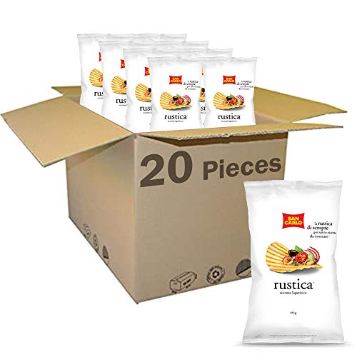 20x SAN CARLO RUSTICA Italian Salted Crisps Chips Snack 50g Cover
