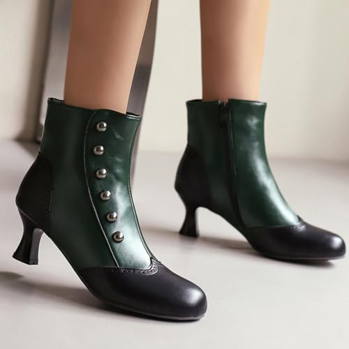 Bottines Witch Granny vertes pour soirées costumées et festivals cosplay - 3