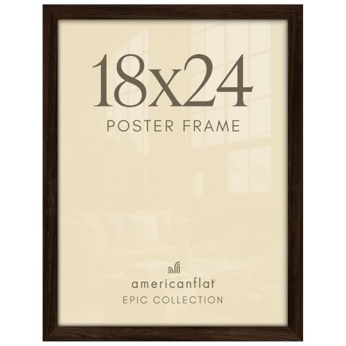 Image of Americanflat 18x24 Poster Frame - Engineered Wood - Mahogany