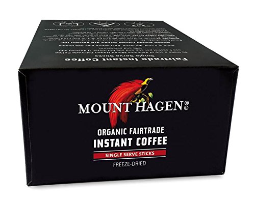 Mount Hagen 25 Count Single Serve Instant Coffee Packets | Eco-Friendly Instant Coffee Pouches Made From Organic Medium Roast Arabica Beans | Organic, Fair-Trade Instant Coffee Bags [25 X 1.76Oz/50G] #TOP6