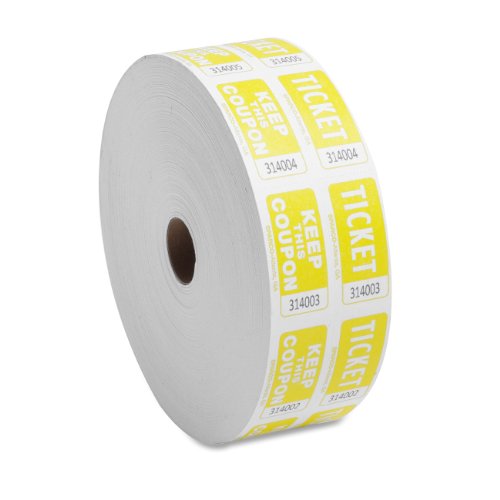 Sparco Rolo de bilhete 99270, duplo com cupom, 2000/RL, amarelo