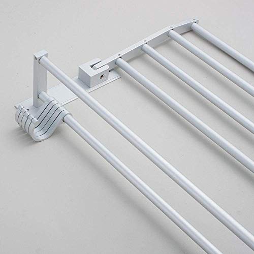 Porte-serviettes mural multi-pôles pliable en aluminium spatial anti-corrosion de 50cm