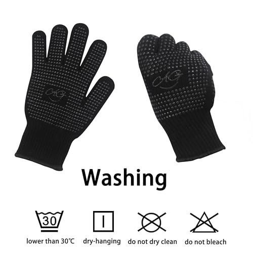 Image of ANGENIL 2 Pcs Professional Heat Resistant Gloves for Curling Iron Wand and Hair Styling Tools