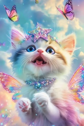 Loisir Créatif Peinture Diamant Chat 40x50cm Contre le Stress
