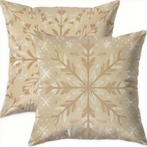 Housse de coussin 70x70 velours imperméable beige pour décoration chambre et salon - 2