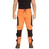 Sam Caan® Hi Vis Hommes Pantalon Vêtements de Travail Softshell Haute visibilité Viz Réfléchissant Résistant à l’Eau Cargo Répulsif Anti Vent Sécurité Site Travail Wear Soft Shell