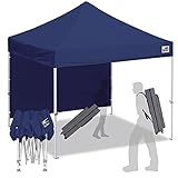 Eurmax USA 10x10 Fan Shop Canopy Tent with 1 Side Wall and Backpack Carrying Case Bonus 4X...