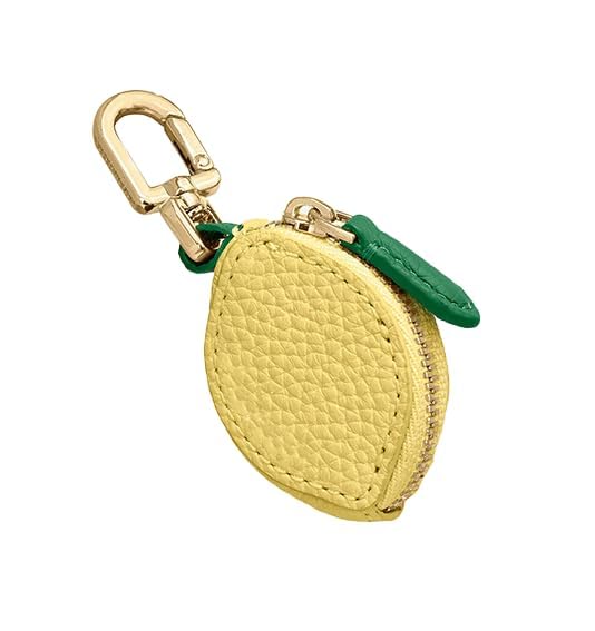 Cute Fruit Leather Bag Charm, Y2K Strawberry Keychain With Zipper Backpack Mini Purse