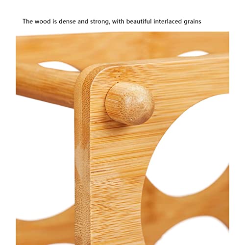 Soporte para 6 botellas de vino de madera para mesa miniatura 3