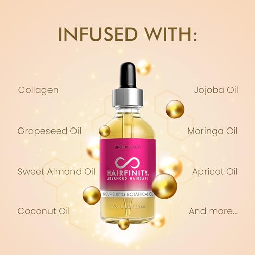 Hairfinity Botanical Hair Oil with Rosemary - Growth Treatment for Dry Damaged Hair and Scalp with Jojoba, Olive, Sweet Almond Oils - Silicone and Sulfate Free 1.76 oz