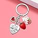 Cartoon Cat Keychain Cat Gifts for Women Fans Gifts Hello Cartoon Character Keychain Cats Themed Gift for Lovers Cute Stuff Jewelry Birthday Gift Strawberry Charm Keychains
