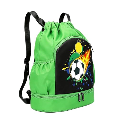 SKIKHN Niños Mochila de Fitness, Deportiva Impermeable Bolsa de Playa, Bolso Playa Chico, Bolsa de Natación Niño con Compartimento para Zapatos, para Piscina, Playa, Camping y Vacaciones