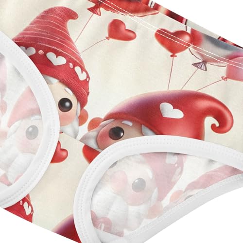 Cute Gnome Love Valentines Girls Underwear Toddler 2t Cotton Little Girl Panties Animal Underpants Briefs4
