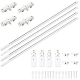 TuyuBEE H Track Lighting Rails 13FT H Type Track Rails Kit with End Caps and Live End Feed Connector, Compatible with Single Circuit 120V H Style Track System and Track Heads, White