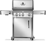 Napoleon Rogue PRO 425 Propane Gas Grill with Infrared Side Burner, Stainless Steel, Durable...