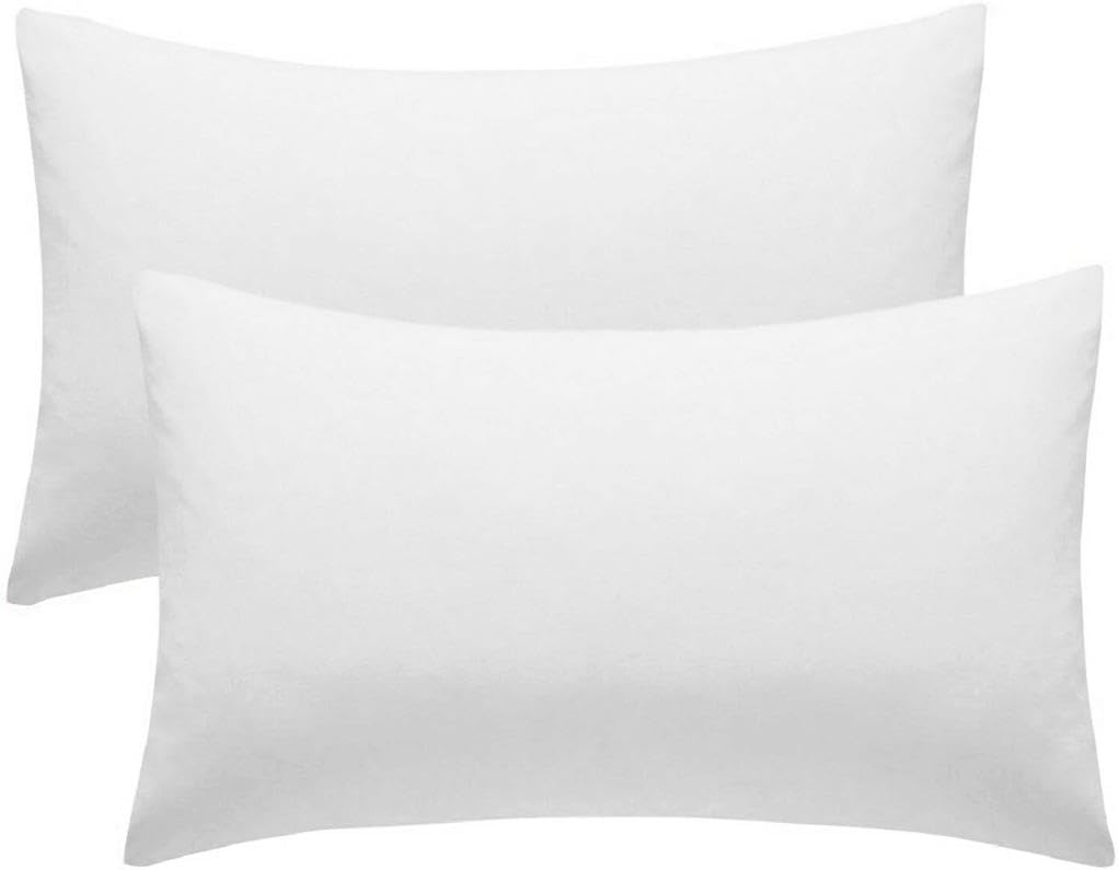 2 Pack PolyCotton Pillowcases Envelope Closure Ultra Soft Premium