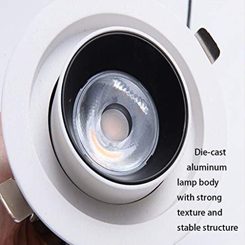 Foco LED de techo empotrable con luz amarilla suave y efecto lavado de pared 4