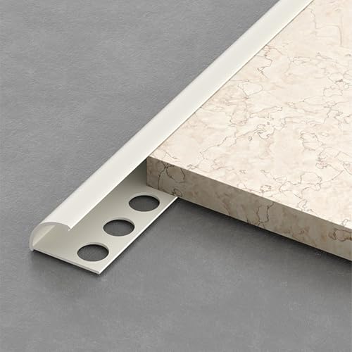 フロア 見切り材 アルミニウム合金 外角ストリップ 2*125cm 高耐久性円弧型タイル フローリング用 エッジプロテクター 壁角収口材 防錆 防腐? 耐摩耗 隙間防止 住宅 オフィス 商業施設向け(カラー 4,12.5mm)