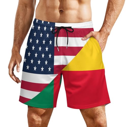 Pantalones cortos de playa ajustables de Estados Unidos y Benín sin rozaduras