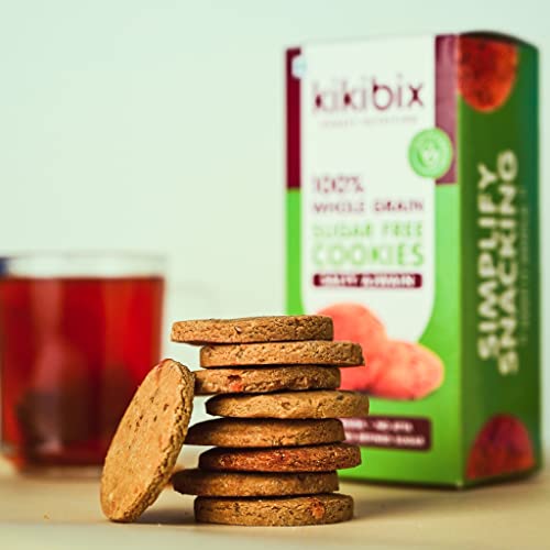Kikibix Salty Ajwain Multigrain Biscuit for Diabetics, High Fibre Digestive Cookies, No Maida, No Refine Sugar, Sweet & Salty, Chai Time Snacks, Tasty & Heal50thy Snacks for All, 260gm