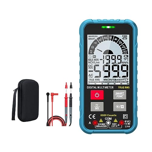 Multimètre Numérique TRMS 6000 Comptes DELURA 118B-BLUE pour Test AC DC