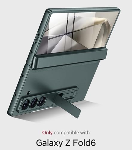 Image of Kapa Magnetic Hinge with Inbuilt Stand Case for Samsung Galaxy Z Fold 6 | Shockproof Stand Hybrid Bumper Back Cover (Green)