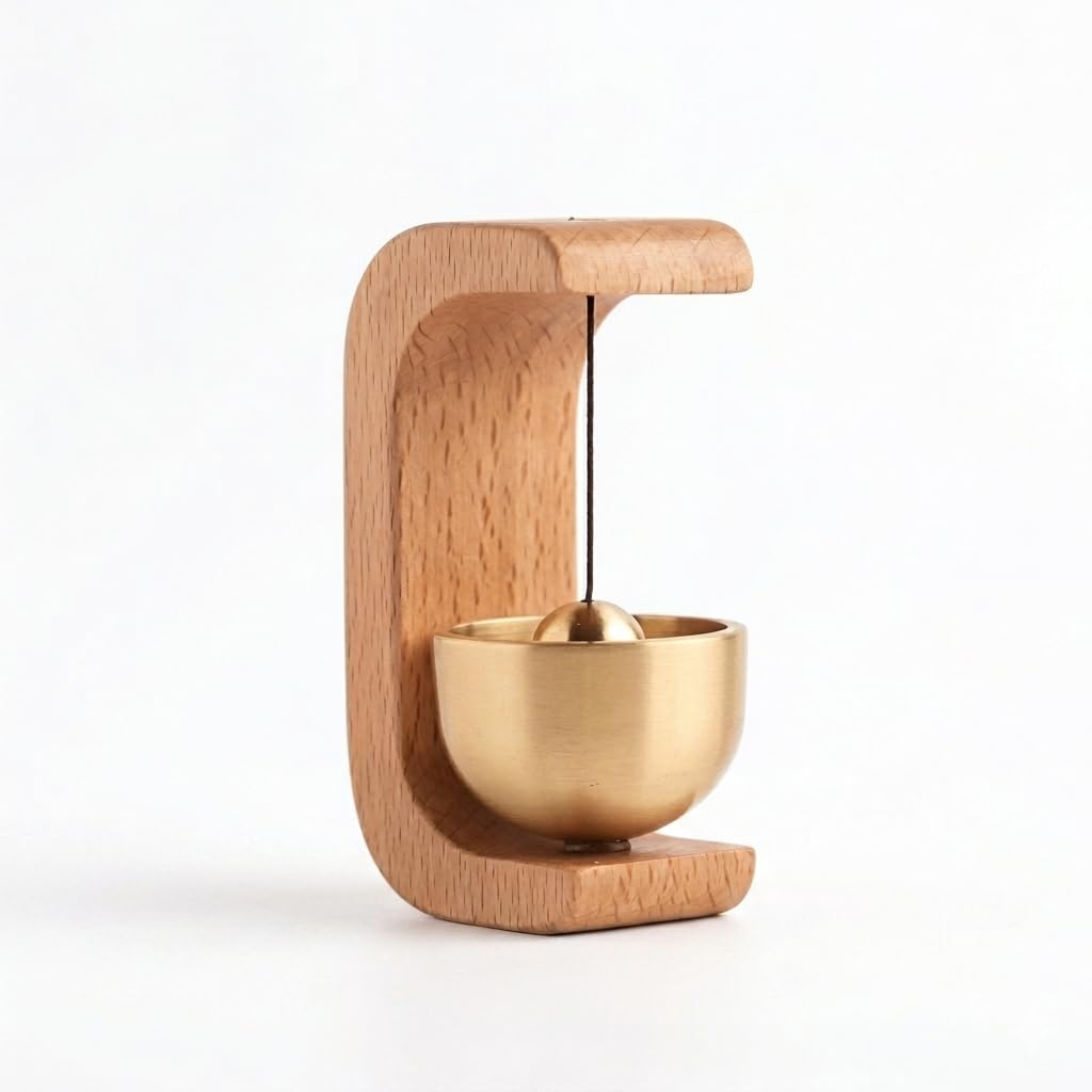 1pc Solid Wood Door Bell - Elegant Modern or Traditional Chime with Golden Bells, Clear Ringing Sound, Suction Cup Mounting for Easy Installation, Ideal Welcome Gift for Home or Office-image-36