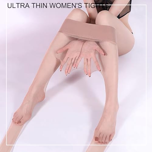 Image of Sheer Tights for Women 0 Denier Seamless Pantyhose Stockings for Women