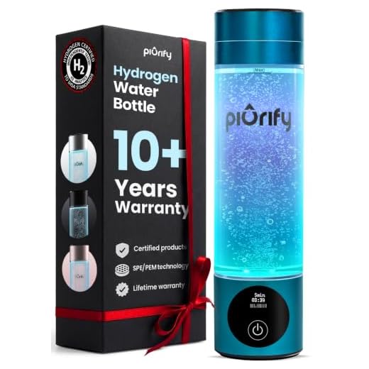 Hydrogen Water Bottle Generator - Up to 4100+ PPB Concentration - SPE/PEM Technology - Certified H2 Generator - Portable Athletic Performance & Hydration System - 6-Hour Hydrogen Retention